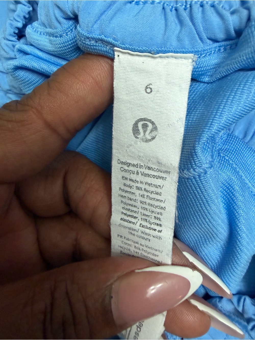 Lululemon Hotty Hot High-Rise Lined Shorts vibrant light blue Athletic Shorts 6 - Picture 6 of 6